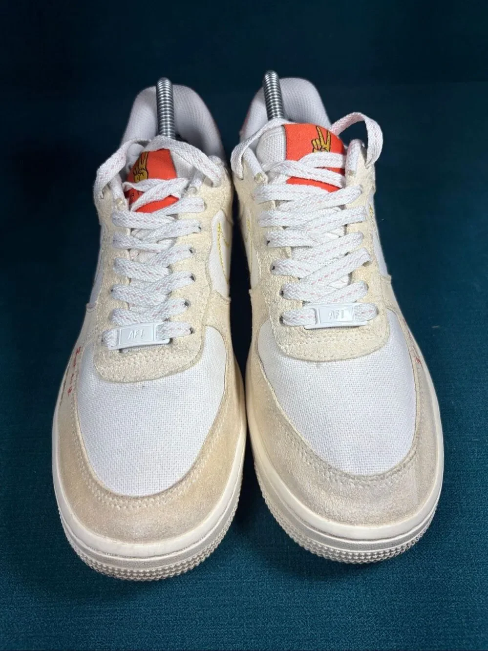 Nike Air Force 1 Low '07 LX SE Just Do It Peace Love Womens Size 8.5 DQ7656-100